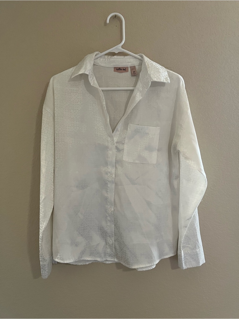 Willow & Root Patterned Silk Button Down